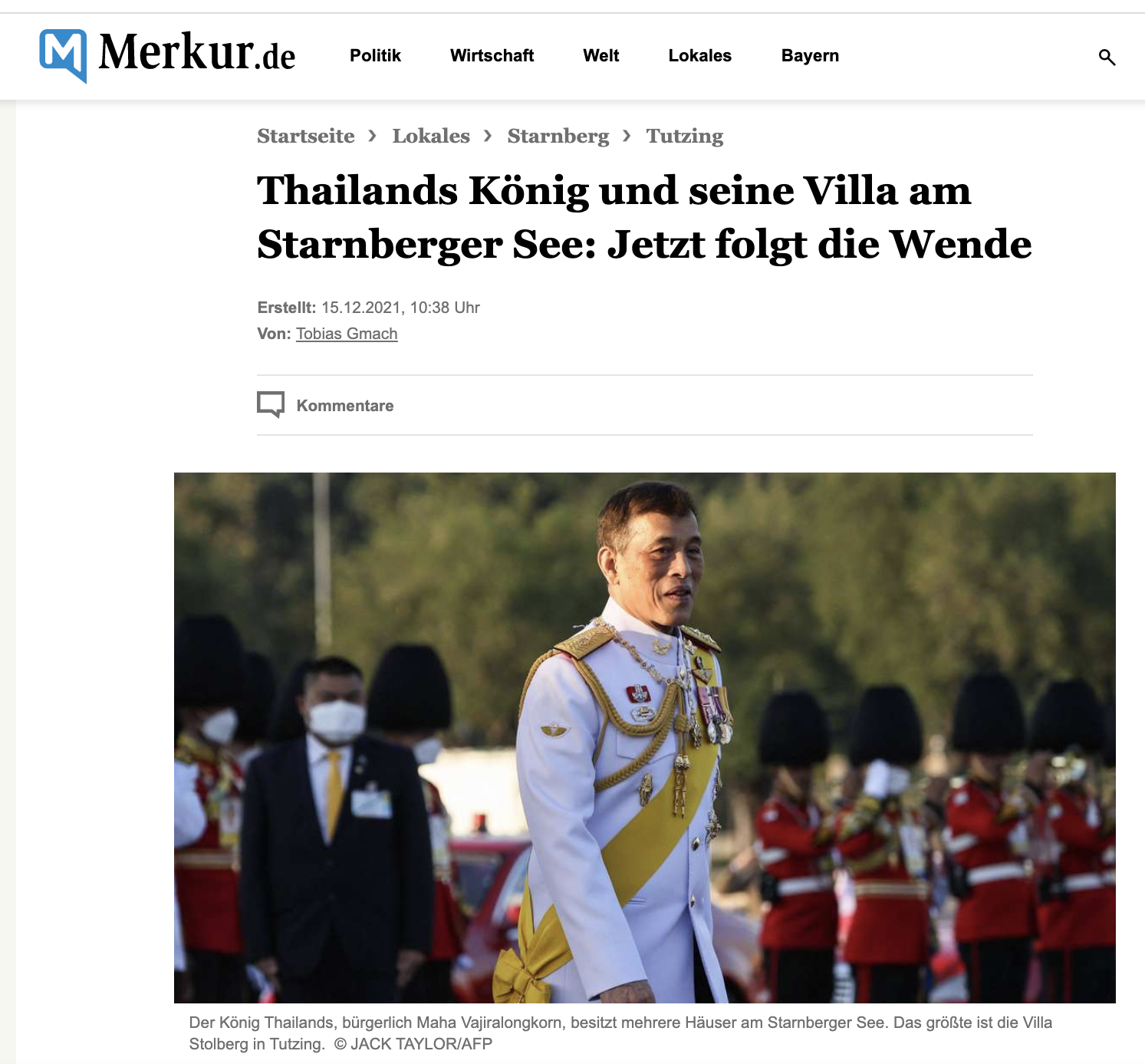 Thailands König und seine Villa am Starnberger See: Jetzt folgt die Wende กษัตริย์ไทยและคฤหาสน์ของเขาที่ทะเลสาบสตาร์นแบร์เกอร์ และตอนนี้ก็มาถึงจุดหักมุม